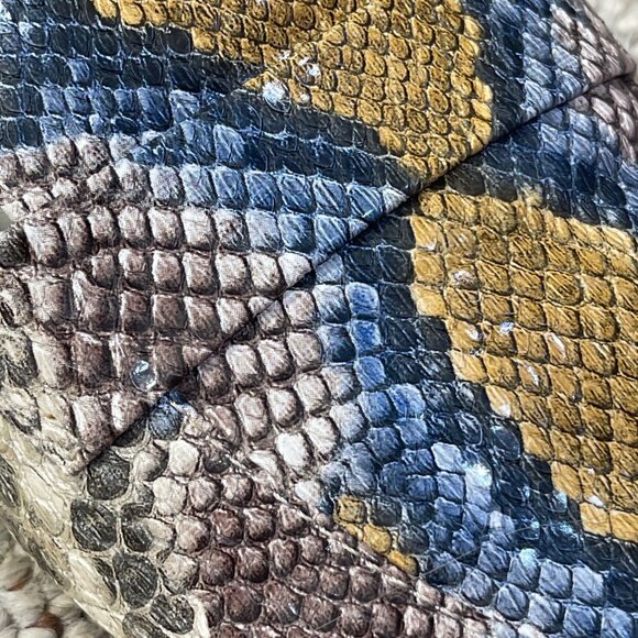 Steve Madden Snake Print Mule Loafer Shoe Flavor Blue Yellow Size 8 - Picture 9 of 11